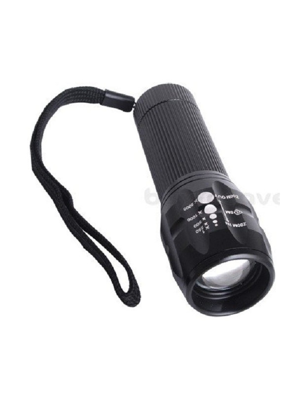 Linterna LED 3w Zoom + Pulsador para cazar