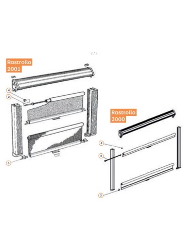 Clips recambio oscurecedor para mosquitera  2000 y 3000 Dometic