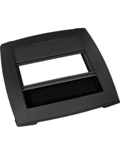 Schwarzer Innenrahmen plus Doppelplissee für MPK 40x40 Dachfenster, ohne Beleuchtung.