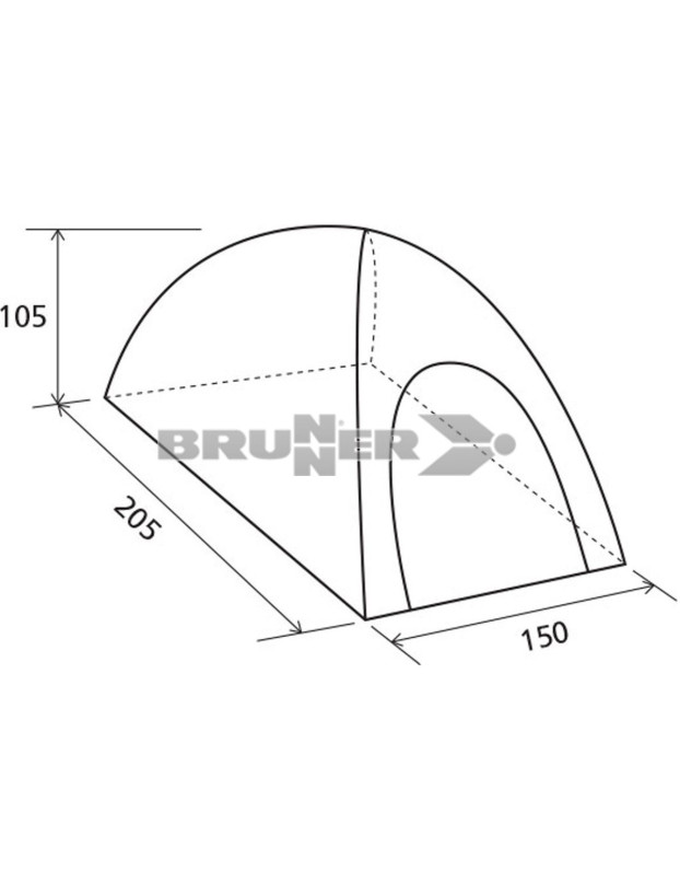 Brunner Tente Modèle Strat 205 x 150 cm