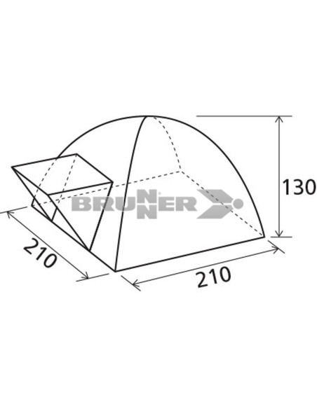 Tente Igloo Hot Run 3. Brunner.