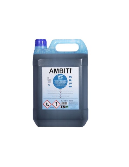 Ambiti Blue garrafa 5L para depósito de aguas sucias.
