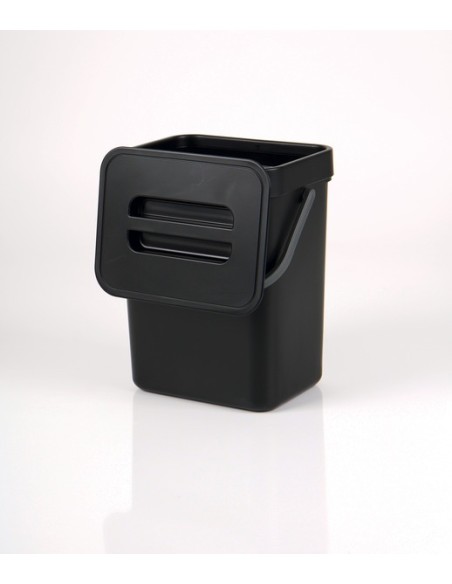 Garbage garbage can 5l black with hanging lid
