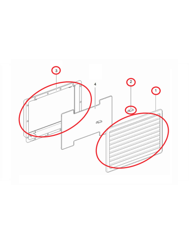 Rejilla de ventilación Thetford 432x257mm Gris HYMER