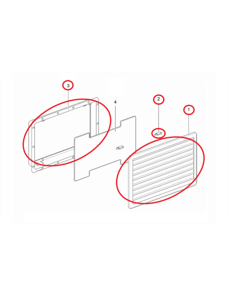 Rejilla de ventilación Thetford 432x257mm Gris HYMER