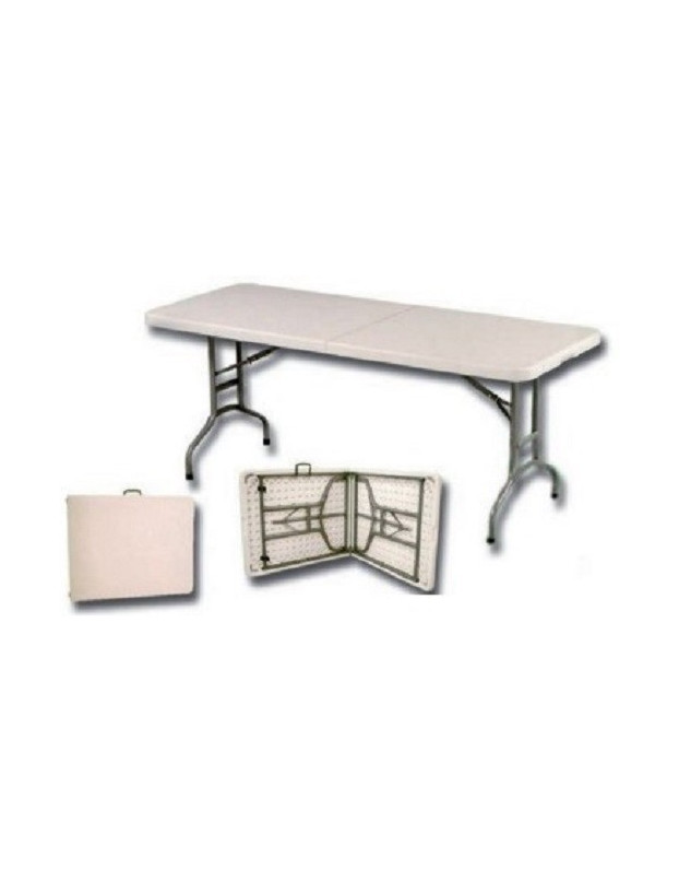 Rectangular folding resin table 180 X 75 cm
