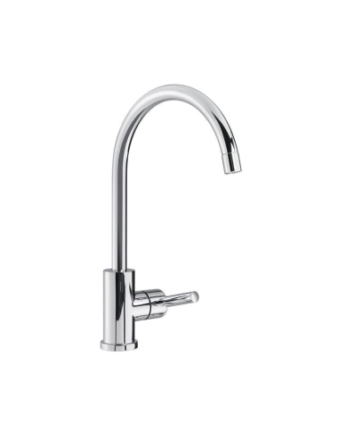High curved spout swivel tap a. stainless (12v contactor)