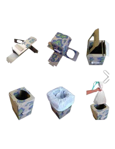 Cleanis foldable, portable, dry toilet.