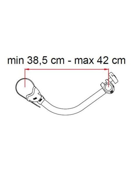 Brazo per tenere la bici Pro 3 Fiamma ROJO