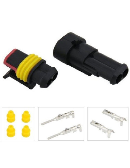 Conector de emenda à prova d'água de 2 fios