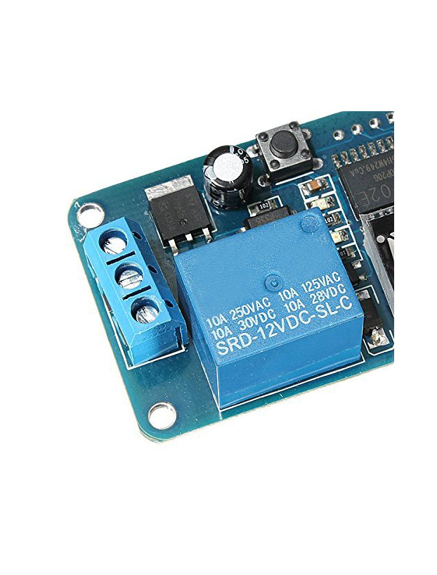 Minutero digital 12v. con relé independiente. 2 botones.  Automatización. Programador o temporizador