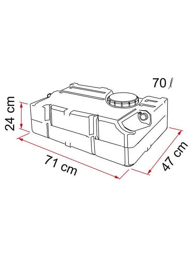 Tanque para água Tanque 70 litros. fiamma