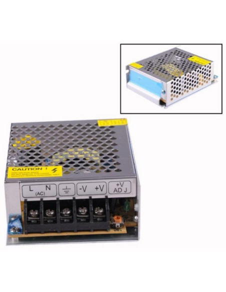 Alimentation 24v châssis acier. 2A 48W