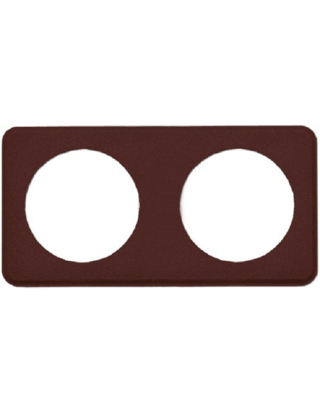 Brown double trim frame.