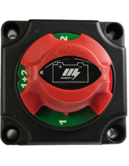 Seletor de bateria de 300 A com botão giratório.