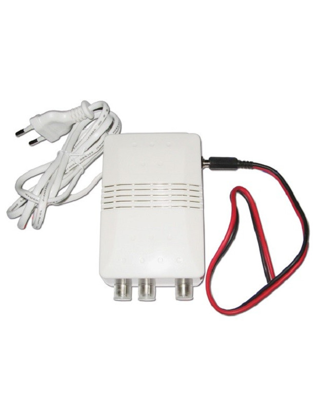 Amplifier with double adjustment 12 V or 220 V