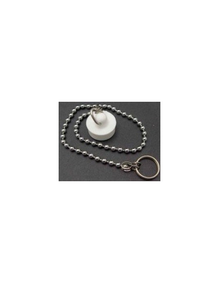 Tapón para desagüe de lavabo con cadena Tapón para desagüe de lavabo con cadena