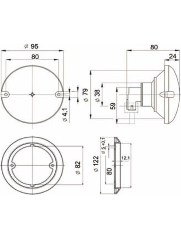 Piloto Einbau transparent Jokon