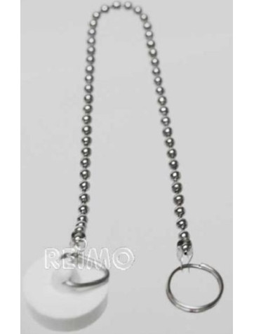 Sink drain plug with chain
