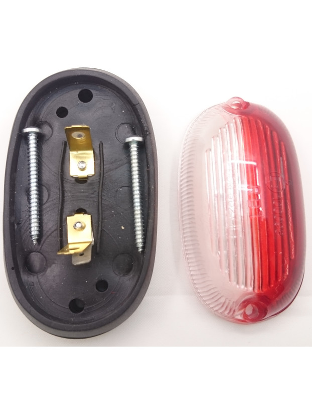 Pilota con base ovale rossa e bianca