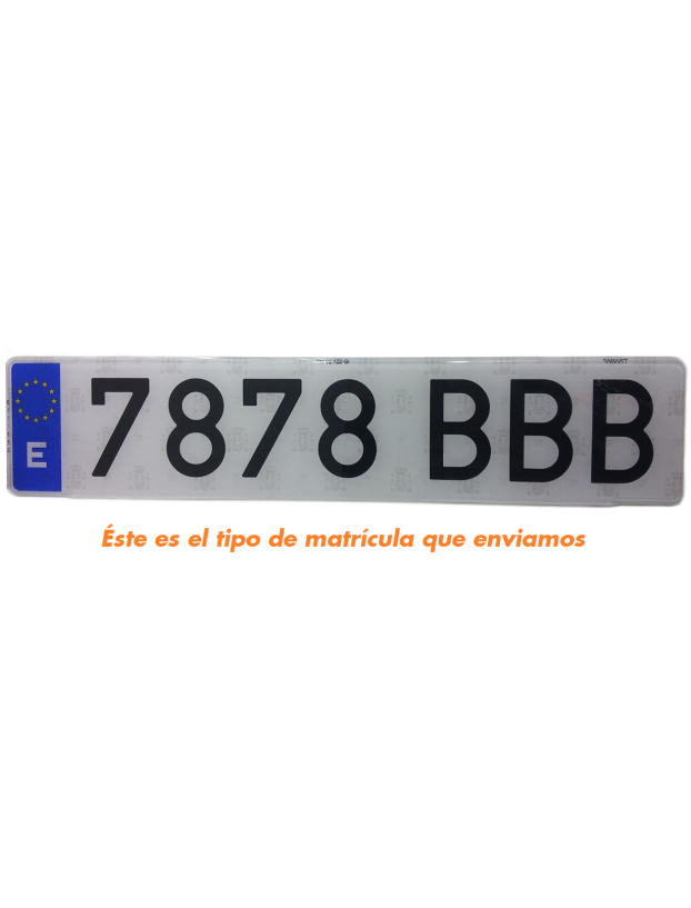 2 plaques d'immatriculation en acrylique. Voiture. Normal