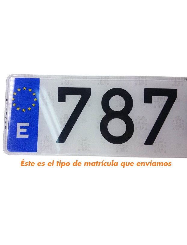2x Placas matrículas acrílicas. Coche. Normal