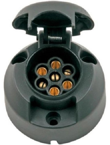 Clavija Remolque Enchufe Hembra 7 Pines PVC Polos Piña Caravana y Remolque