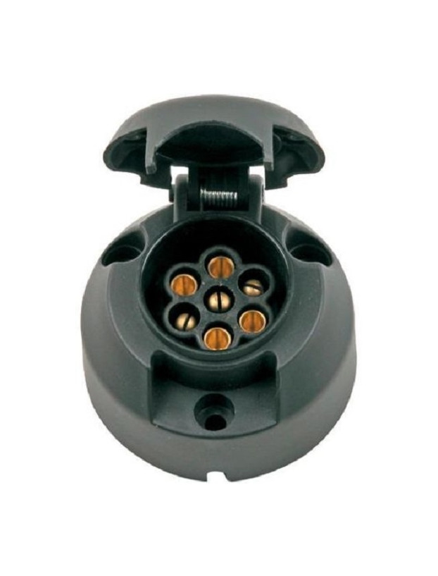 Clavija Remolque Enchufe Hembra 7 Pines PVC Polos Piña Caravana y Remolque