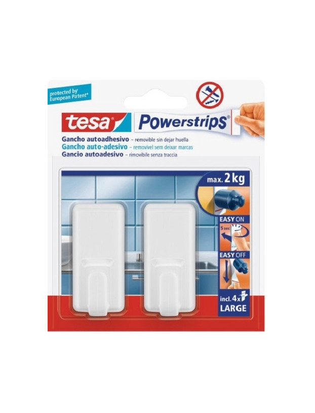 Ganchos autoadhesivos Powerstrips Tesa