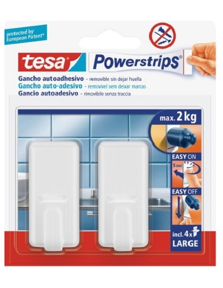 Ganchos autoadhesivos Powerstrips Tesa Ganchos autoadhesivos Powerstrips Tesa