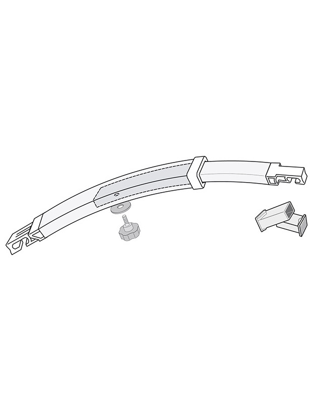 Curved tension bar. Rafter Pro F45. Flame.