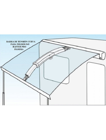 Barra de Tensión Curva Rafter Pro F45 Fiamma para Toldos | Vidacampista