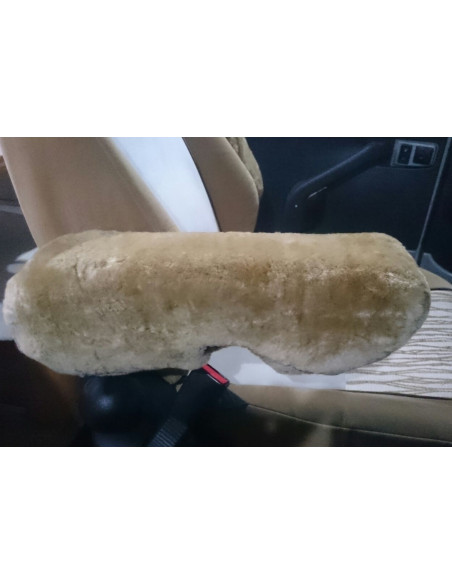 Funda para reposabrazos x2 de lana sintética Beige.