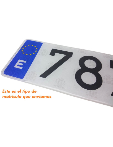 Plaque d'immatriculation en acrylique. Personnalisée avec votre nom ou votre texte.