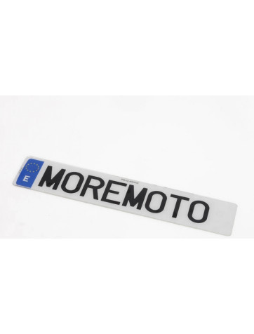 Placa matrícula acrílica. Personalizada con su nombre o texto.