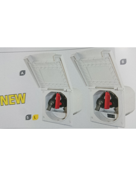 Caja exterior con llave de corte para batería.