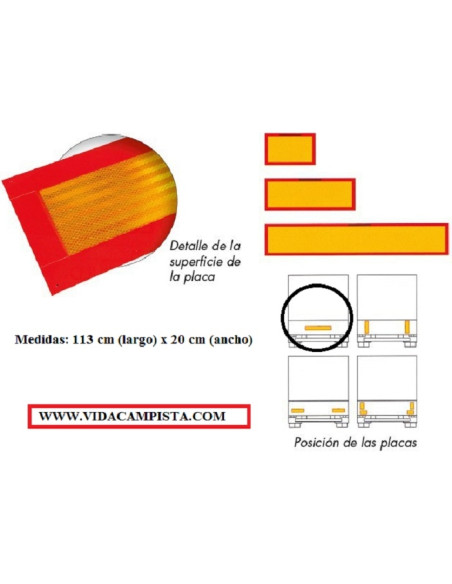 Placa V6 veículo longo Alumínio 113cm