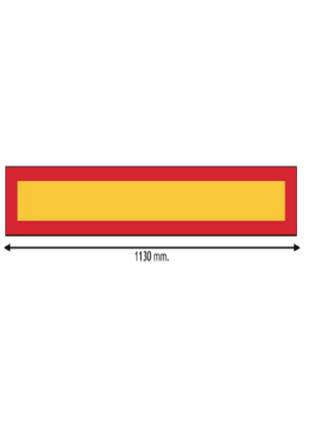 Placa V6 veículo longo Alumínio 113cm