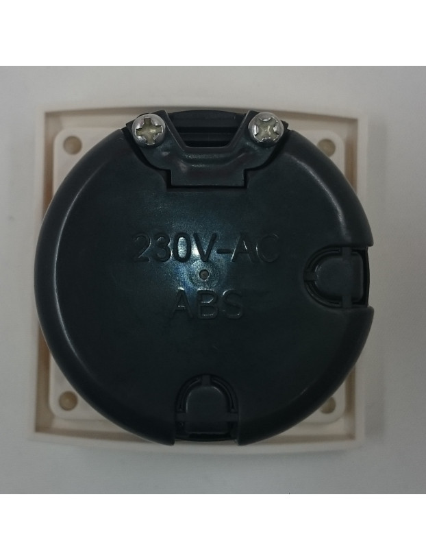 Indoor connection socket 3 in 1. Sat, 12V and antenna Brown