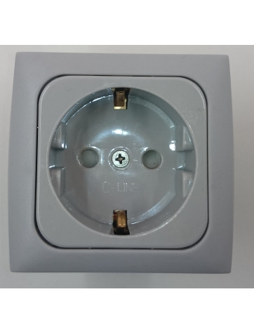 Enchufe para toma 230V. Gris