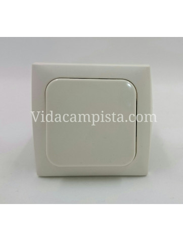 Interruptor con caja de mecanismo. Blanco