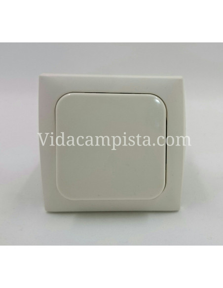 Interruttore con scatola di meccanismo. Bianco Interruttore con scatola di meccanismo. Bianco