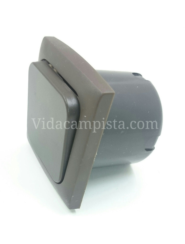 Interruttore con scatola di meccanismo. Marrone