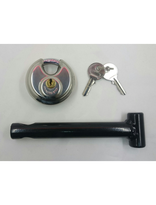 Anti-theft lock for caravan or trailer hitch