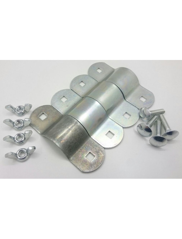 Colliers de fixation double pour tube de renfort 28-32mm. x2