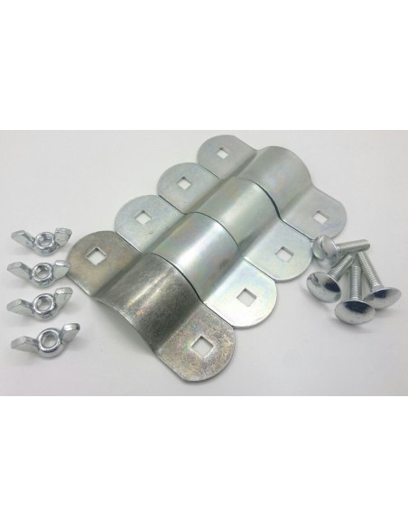 Grampos de fixação dupla para tubo de reforço de 28-32mm. x2 Grampos de fixação dupla para tubo de reforço de 28-32mm. x2