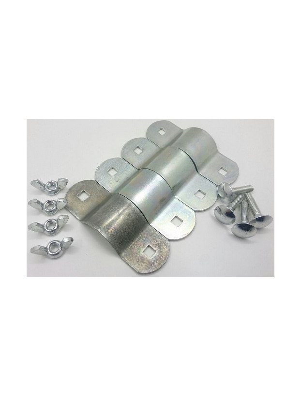 Colliers de fixation double pour tube de renfort 22-25 mm. x2