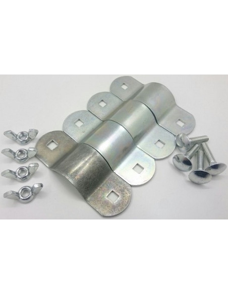 Grampos de fixação dupla para tubo de reforço de 22-25mm. x2 Grampos de fixação dupla para tubo de reforço de 22-25mm. x2