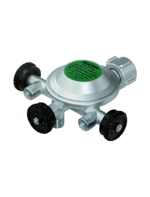 Regolatore di pressione con 3 prese. 50 mbar