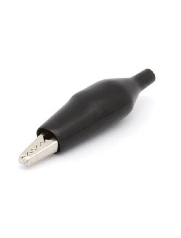 Pinza cocodrilo aislada soldable grande de 62mm negra